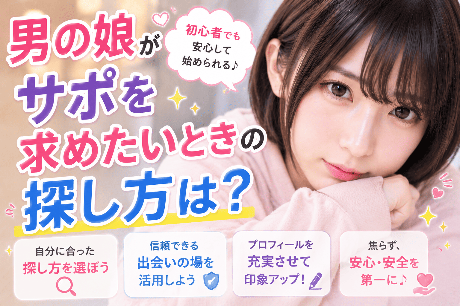 男の娘がサポを求めたいときの探し方は?